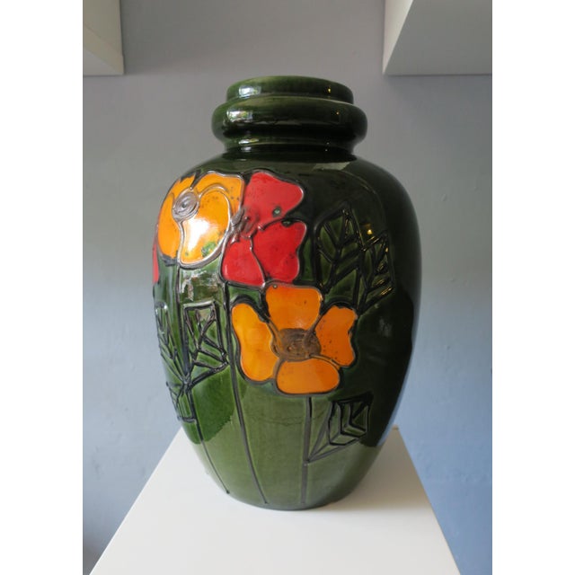 Mid-Century Modern Large Vintage Brutalist Ceramic Floor Vase, 1960s For Sale - Image 3 of 11