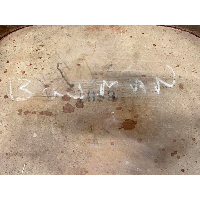 Vintage Painted Leg & Streaked Top Carved Table For Sale - Image 9 of 9