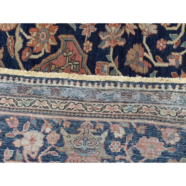 Antique Persian Farahan Sarouk Rug 9’4" X 12’1" For Sale - Image 9 of 11