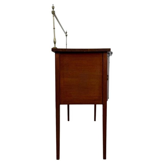20th Century English Inlaid Mahogany Sideboard with Brass Gallery For Sale - Image 6 of 13