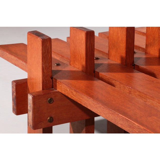 Italian Modern Teak Bench, 1960s For Sale - Image 10 of 11