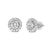 Unveil a world of luminous brilliance with these exquisite 14K white gold earrings plated with protective rhodium,...