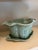 Ceramic Set of 3 Vintage Chinese Longquan Celadon Cabbage Leaf Planters With Underplates For Sale - Image 7 of 14