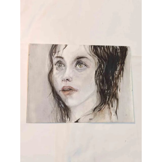 Expression is a watercolor and acrylic painting realized by Lis Art in 2017. Hand-signed LisArtventure on the back....