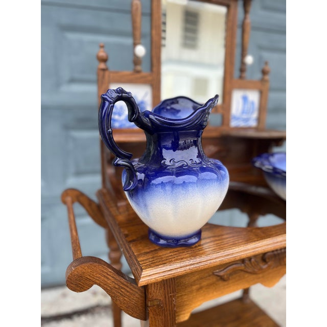 1890 WashStand With Basin & Pitcher by Ironstone England Chairish