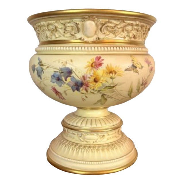 Large Antique Jardiniere from Royal Worcester, 1890 For Sale