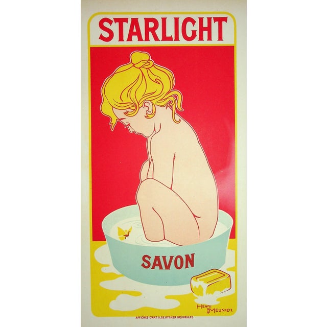 Henri Georges MEUNIER (1869-1942) Starlight soap, 1900 Lithograph after an original poster by Meunier (1899) Signed in the...