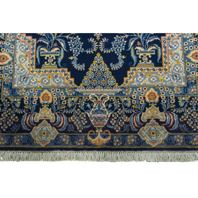 Textile Hand-Knotted Kashan Rug in Cork Wool, 2000s For Sale - Image 7 of 12