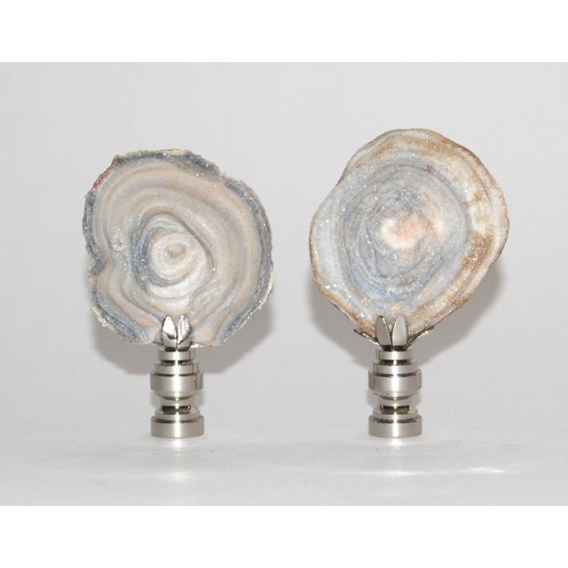 Chalcedony Rose Quartz Finials A Pair Chairish
