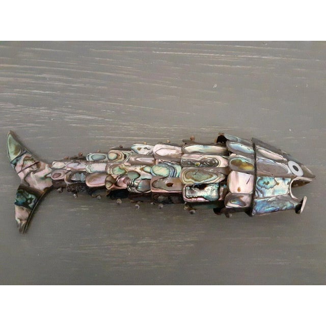 Mid-Century Modern 1960s Mid-Century Modern Los Castillo Taxco Abalone Fish Bottle Opener For Sale - Image 3 of 6