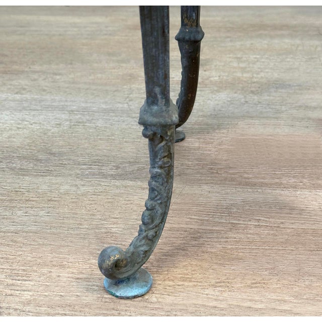 Antique Victorian 2-Tier Iron Plant Stand W/ Marble Top For Sale - Image 10 of 11