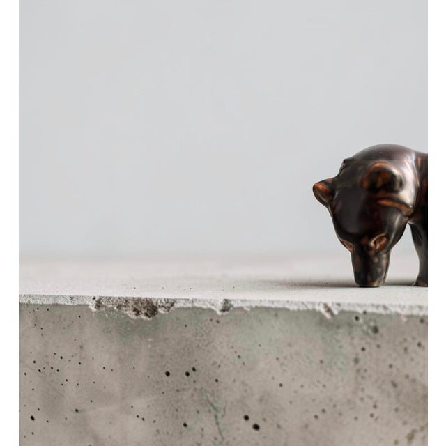 Large Flambé Glazed Stoneware Bear Figurine by Knud Kyhn for Royal Copenhagen, 1950s For Sale - Image 12 of 17