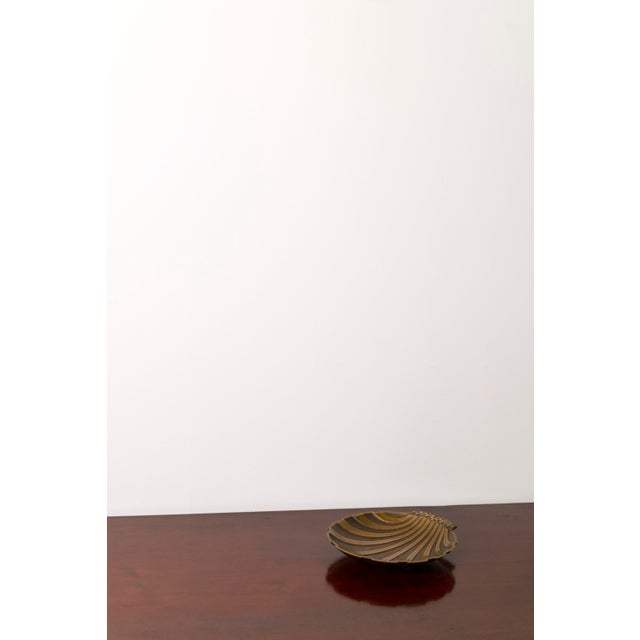 Art Deco Scallop Bronze Bowl by Niels Dam Ravn for Nordisk Malm, Denmark, 1930s For Sale - Image 3 of 13