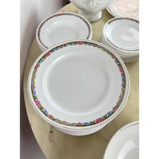 White Italian Ceramic Dishes, 1890s, Set of 70 For Sale - Image 8 of 18