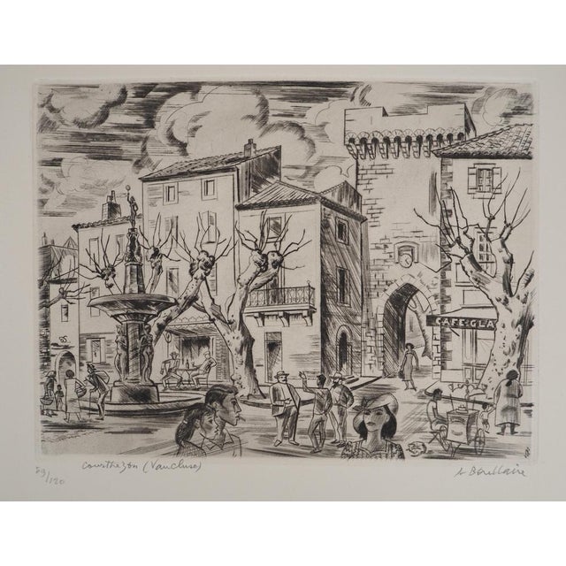 Jacques Boullaire, Courthezon (Vaucluse), 1971, Original Copper Engraving For Sale - Image 6 of 6