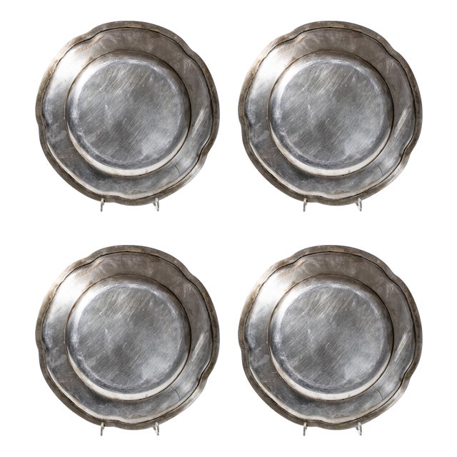 Antique Silver Plates from Friedländer Berlin, 1900, Set of 4 For Sale