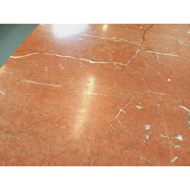 Vintage Oval Dining Table in Pink Marble, 1970s For Sale - Image 14 of 18