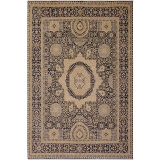 1990s Boho Chic Vintage Mamluk Wool Rug - 8′ × 9′9″ For Sale