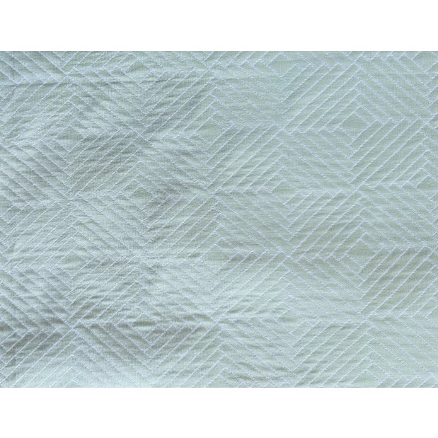 9 yards of green poly-silk fabric, beautifully detailed with a subtle diamond and geometric pattern. This fabric enriches...