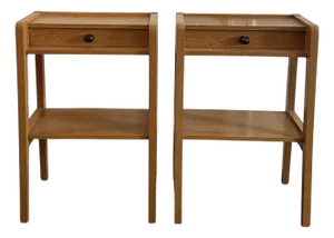 Pair of 1960s Oak Nightstands