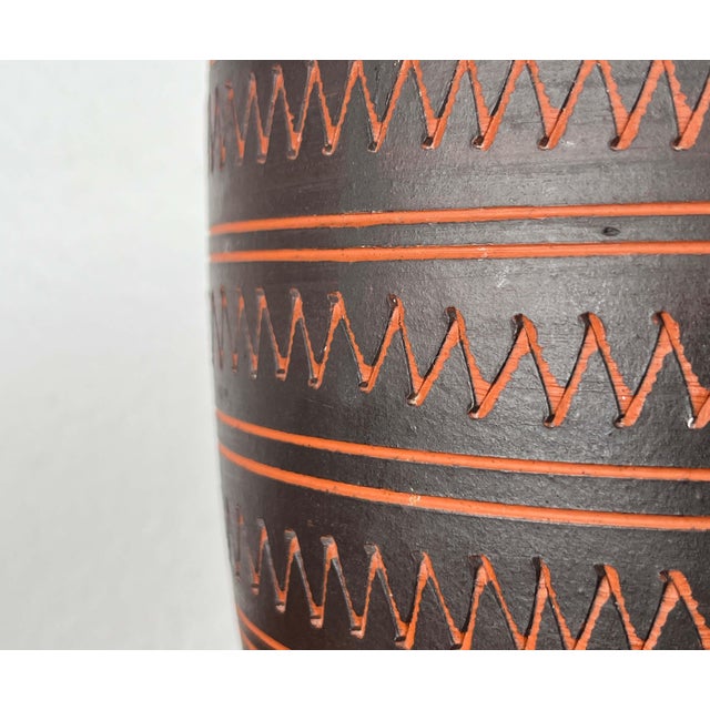 Large Mid-Century Modern German Studio Pottery Vase from Rudi Stahl, 1960s, in Very Good conditions. Designed 1960 to 1969...