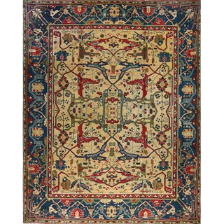 1920s Handwoven Turkish Oushak Area Rug For Sale