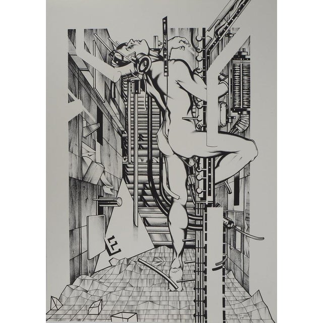 Francisco Melo, Nu futuriste, Lithograph For Sale - Image 8 of 8