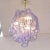 Gold Chandelier with Murano Glass Cylinders in Blue-Purple Color, Italy, 1990s For Sale - Image 8 of 12