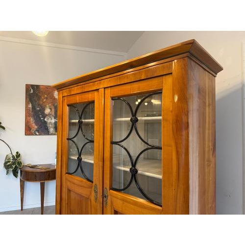 Wood Biedermeier Display Cabinet or Bookcase For Sale - Image 7 of 12