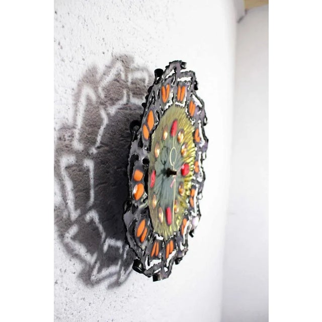 Metal Horloge Mural by Franco Bastianelli, Italy Studioura, 1960s For Sale - Image 7 of 11