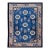 Vintage Art Deco Chinese Rug, Handwoven Wool Pile, Floral Design, Blue, 6' x 8' For Sale