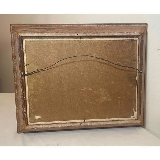 Blue Antique Joe Rosen Oil / Board Winter Woodsy Landscape Expressionism Painting For Sale - Image 8 of 8