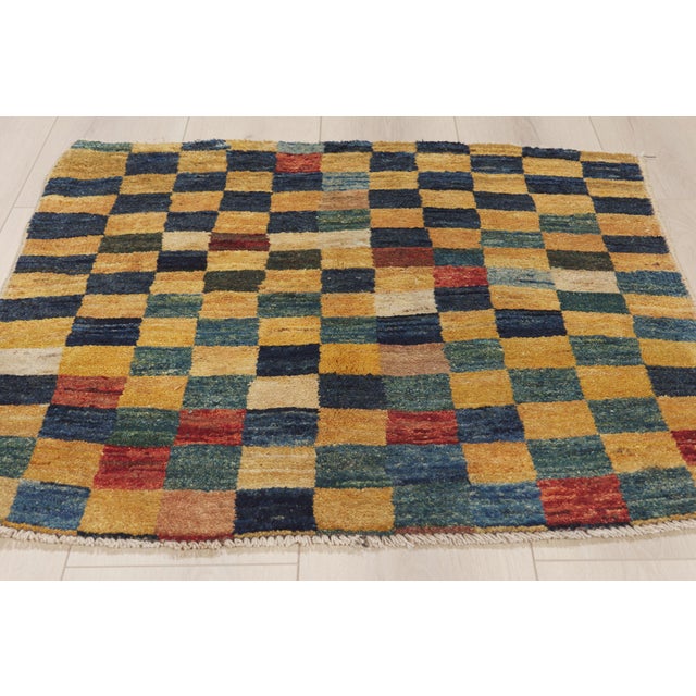 Vintage Persian Gabbeh Rug, 03'00 X 03'01 For Sale - Image 9 of 10