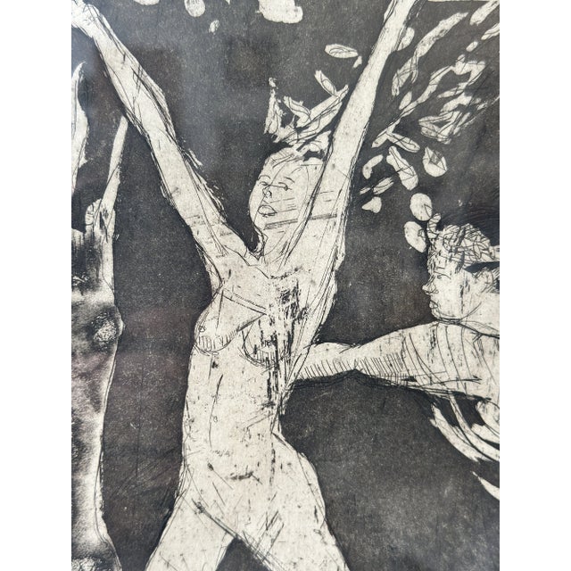 Vintage "Daphne and Apollo" Framed Artist's Proof by Harriet Zeitlin, Circa 1970s For Sale - Image 9 of 17