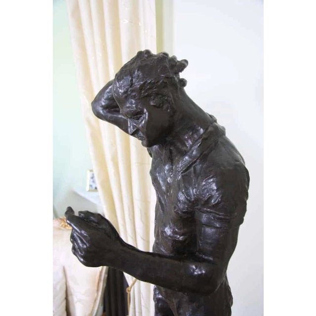 Metal Reynaert Juul, Man in Boots, Bronze For Sale - Image 7 of 10