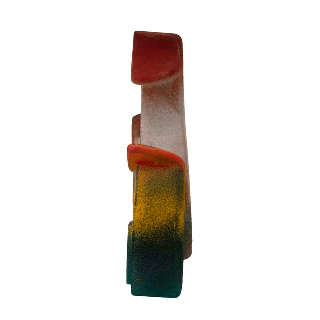 Modern Kjell Engman for Kosta Boda Set of 4 Sandblasted Swedish Glass Sculpture For Sale - Image 3 of 17
