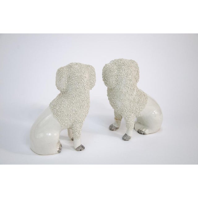 English Staffordshire Style Porcelain Dog Statues A Pair Chairish