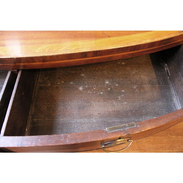 Late 18th Century English George III Period Bowfront Chest of Drawers For Sale - Image 9 of 15