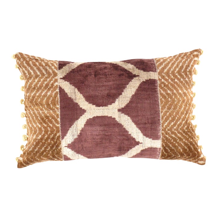 Ikat Zig Zag Velvet Pillow Sham