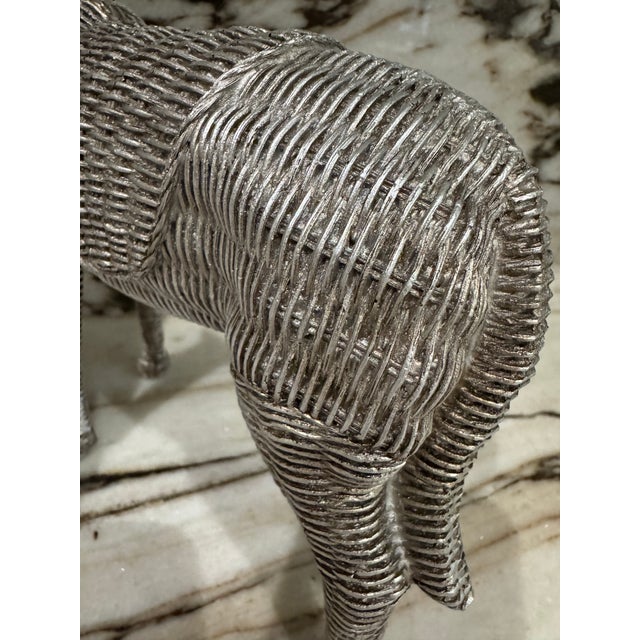 Plastic Silver Horse Figurine, Pair For Sale - Image 7 of 8