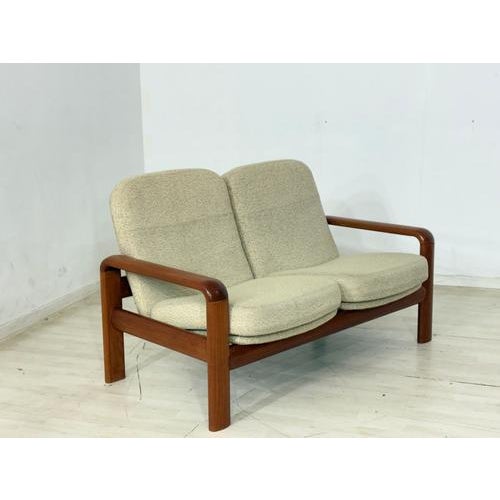 White Mid-Century Modern Teak Sofa from Dyrlund For Sale - Image 8 of 15