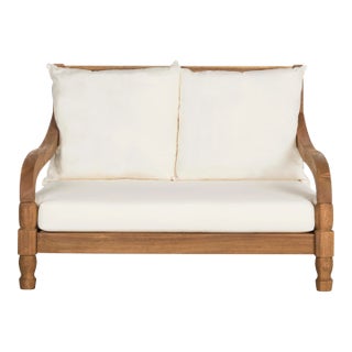 Lounger in Natural & Beige For Sale