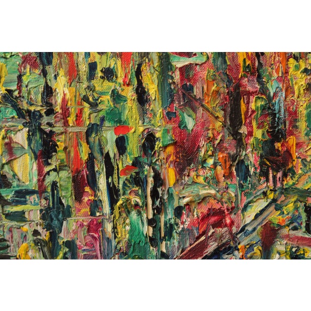 Charles Melohs 'Sunrise Over New York' Abstract Oil Painting For Sale - Image 10 of 13