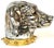 Stone Gray Carole Stupell Silvered & Gilt Bronze Foxhound Box, Signed, Italian Made For Sale - Image 8 of 13