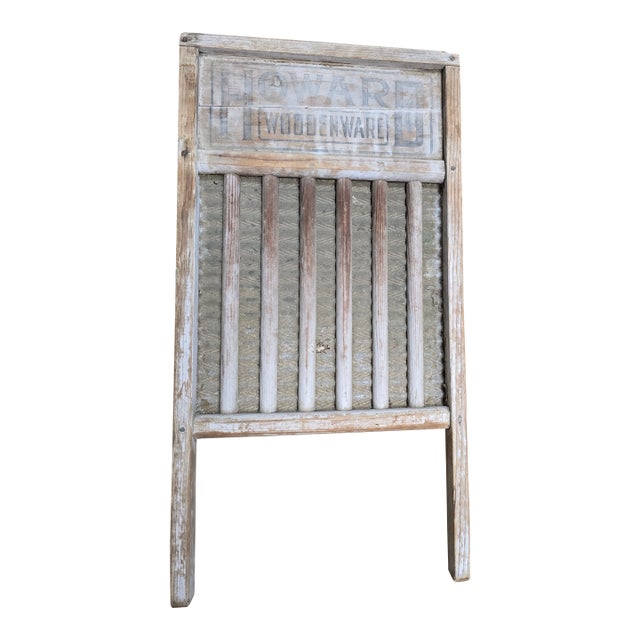 Antique Howard Woodenware Washboard With Dovetail Joinery For Sale