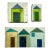 Encaustic Collage Installation by Gina Cochran - Tiny Dwellings Series - Sea Glass Trio For Sale