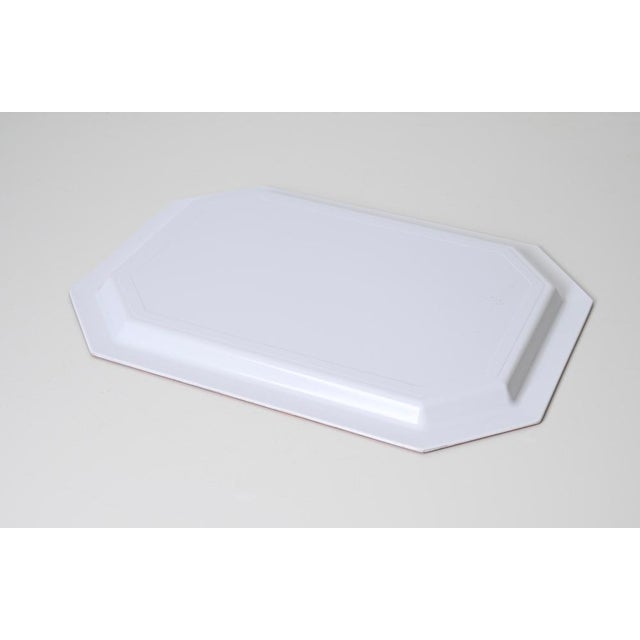 Mid-Century Italian Red Acrylic Serving Tray, 1980s For Sale - Image 11 of 14