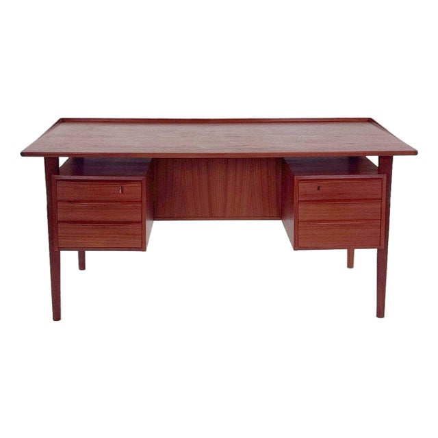 Vintage Danish Freestanding Desk by Peter Løvig Nielsen, 1960s For Sale