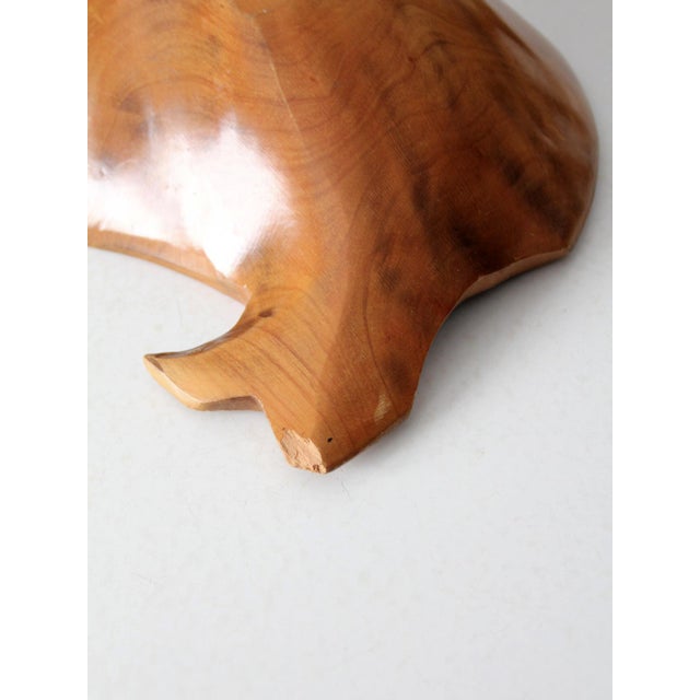 Vintage Hand Carved Wood Bowl For Sale - Image 12 of 12