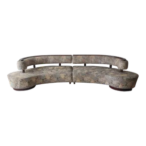 Vintage Curved 2-Piece Sectional Sofa